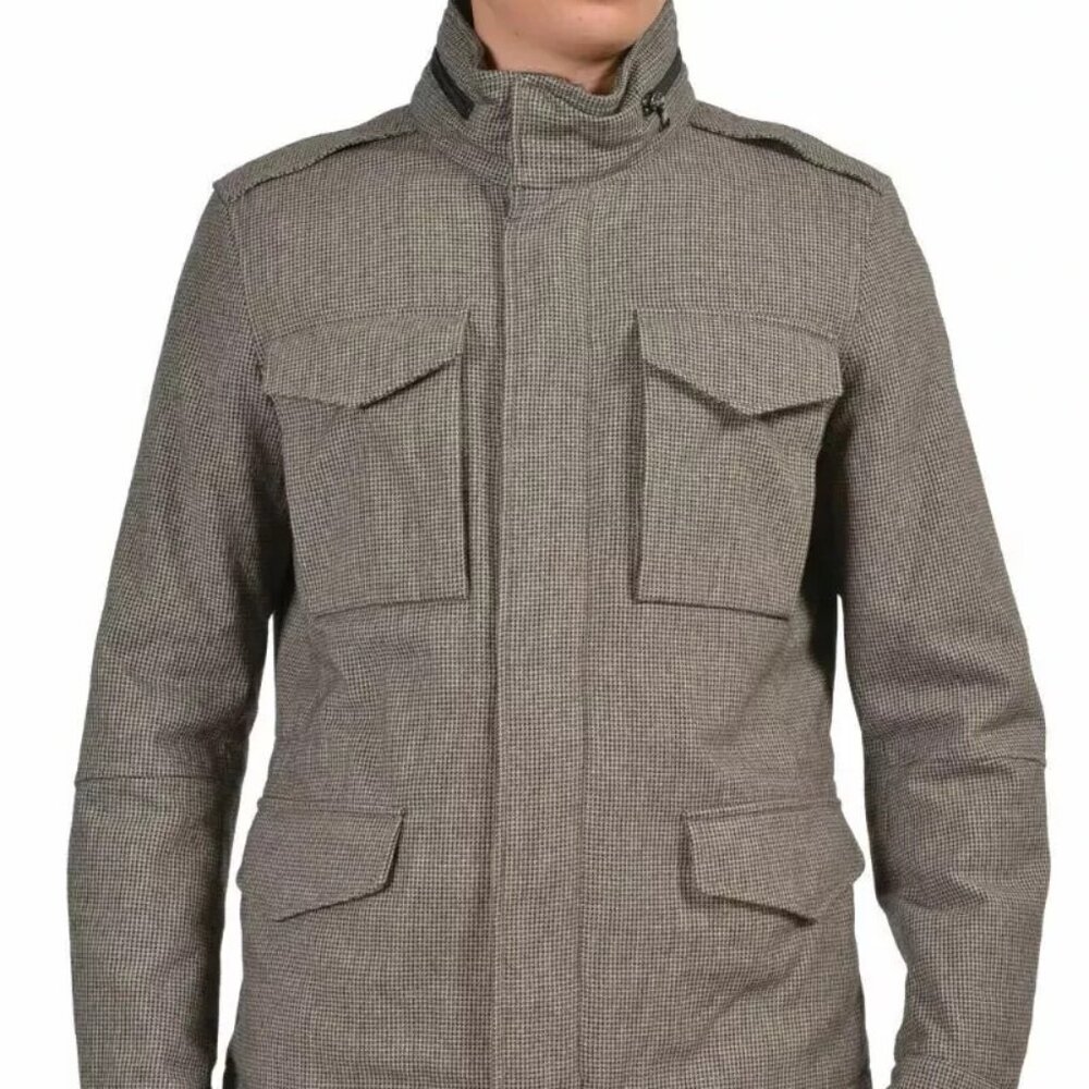 Ballantyne Brown 100% Wool Hooded Insulated Jacket Coat Size M Retail $1050